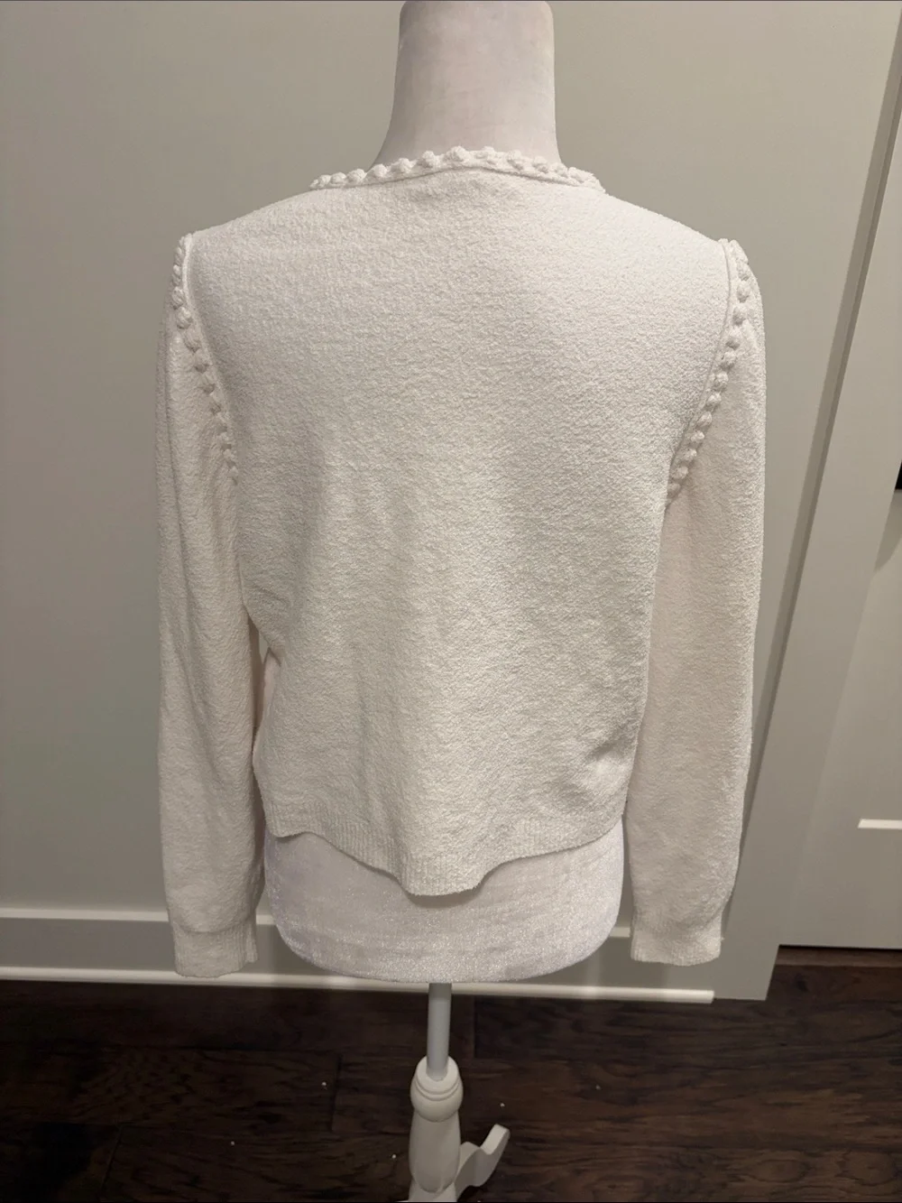 JCrew Odette Sweater Lady Jacket in Cotton Blend Boucle Sz M